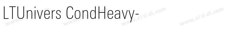 LTUnivers CondHeavy字体转换